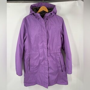 L.L. Bean Women’s Winter Warmer Coat Lavender Fleece-Lined Mid Weight Jacket | M